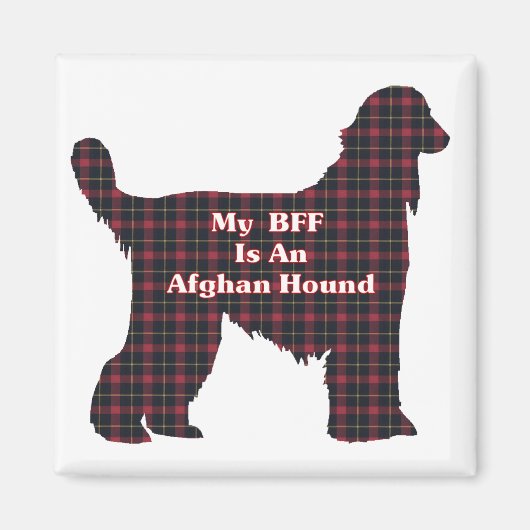 AFGHAN HOUND BFF MAGNEET (Voorkant)