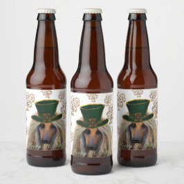 AFGHAN HOUND BIER ETIKET