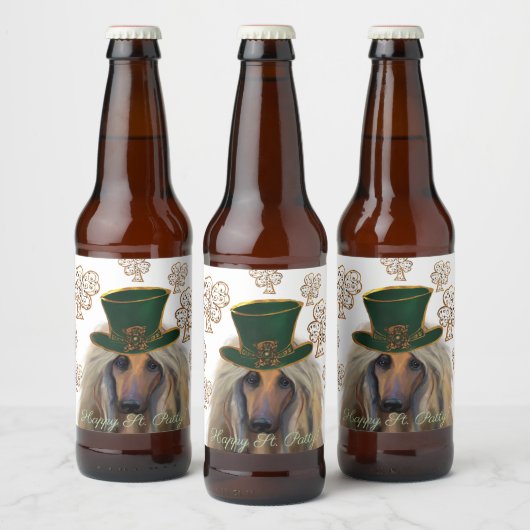 AFGHAN HOUND BIER ETIKET (Flessen)