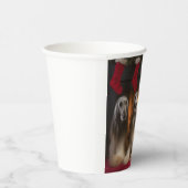 Afghan Hound bij de open haard Kerstmis Papieren Bekers (Rechts)