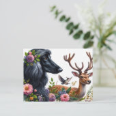 Afghan Hound Briefkaart (Staand voorkant)