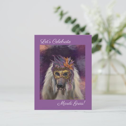 AFGHAN HOUND BRIEFKAART (Staand voorkant)