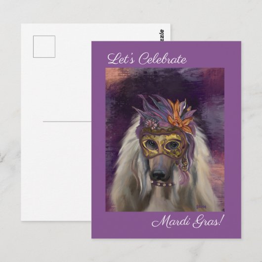 AFGHAN HOUND BRIEFKAART (Voorkant / Achterkant)