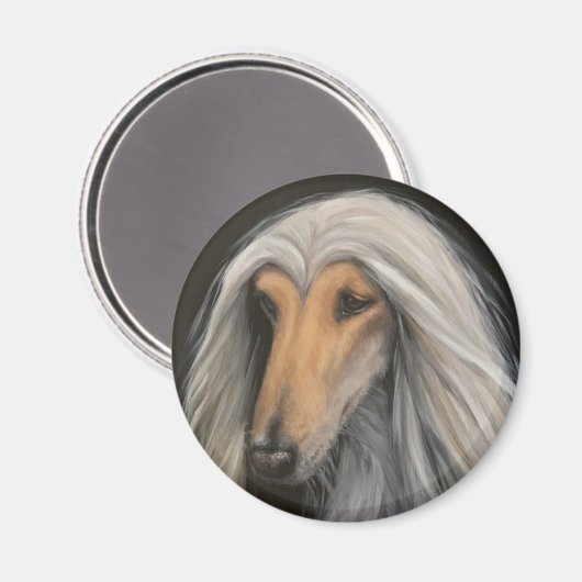 Afghan Hound cadeau Magneet (Voorkant / Achterkant)