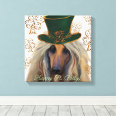 AFGHAN HOUND CANVAS AFDRUK (Insitu (Houten vloer))