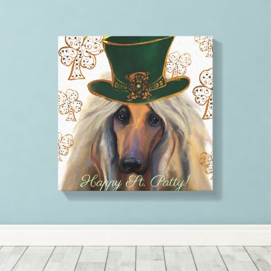 AFGHAN HOUND CANVAS AFDRUK (Insitu (Houten vloer))