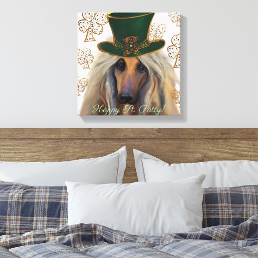 AFGHAN HOUND CANVAS AFDRUK (Insitu (Slaapkamer))