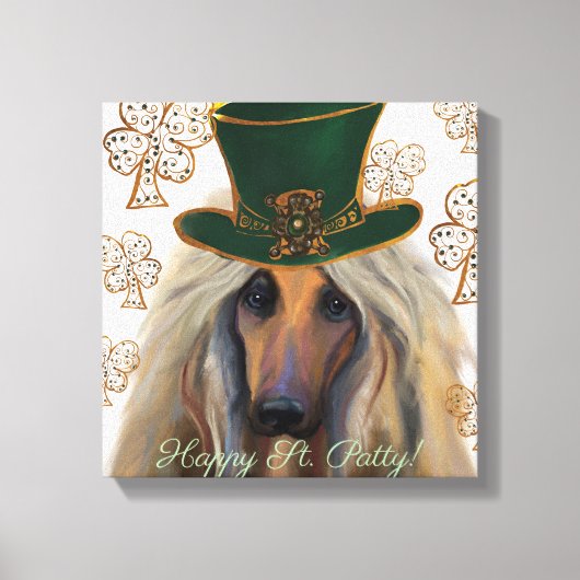 AFGHAN HOUND CANVAS AFDRUK (Voorkant)