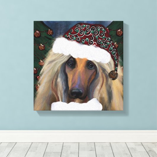 AFGHAN HOUND CANVAS AFDRUK (Insitu (Houten vloer))