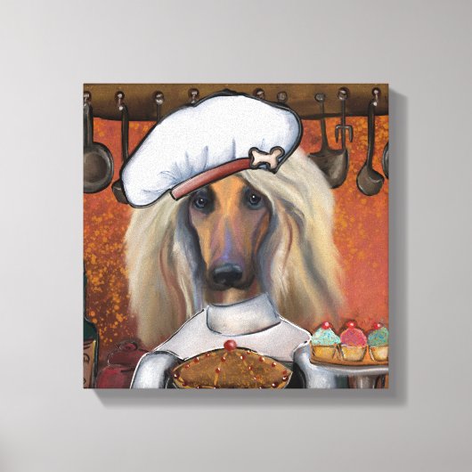 AFGHAN HOUND CANVAS AFDRUK (Voorkant)