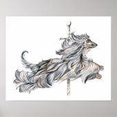 Afghan Hound Carousel Jump Poster (Voorkant)
