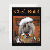 Afghan Hound Chef Briefkaart (Voorkant / Achterkant)