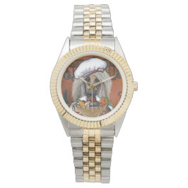Afghan Hound Chef Horloge