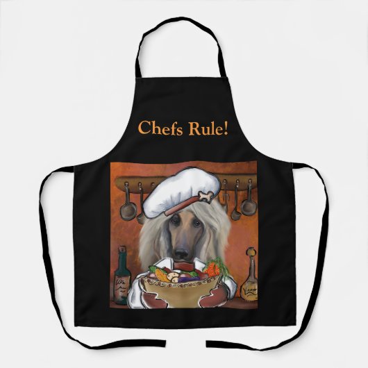 Afghan Hound Chef Schort (Voorkant)