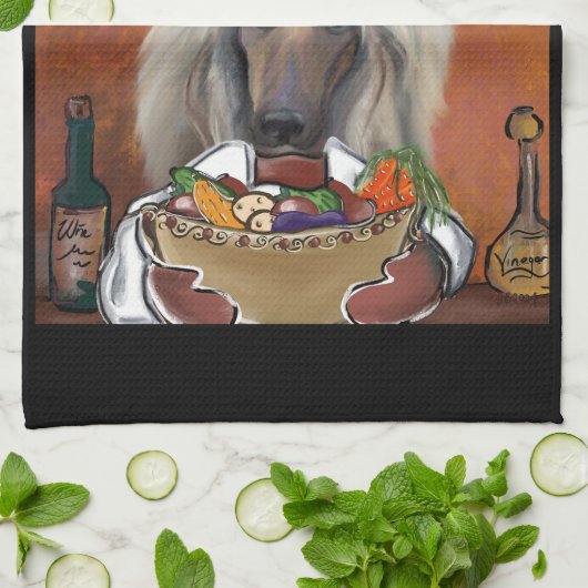 Afghan Hound Chef Theedoek (Gevouwen)