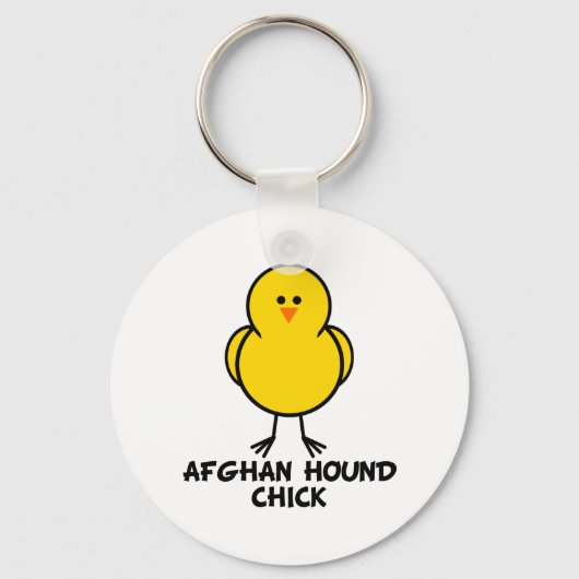 Afghan Hound Chick Sleutelhanger (Voorkant)