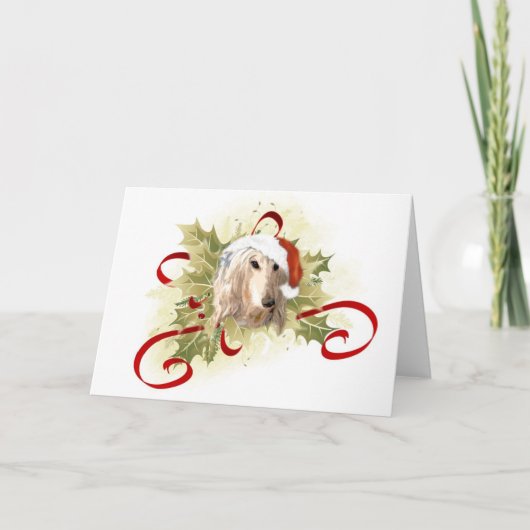 Afghan Hound Christmas Cards Feestdagen Kaart (Voorkant)