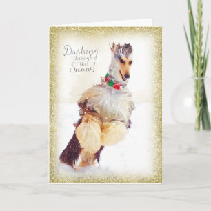 Afghan Hound Christmas Cards Feestdagen Kaart