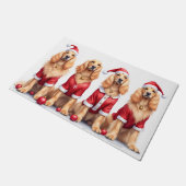 Afghan Hound Christmas Dress Santa Hat Deurmat (Schuin)