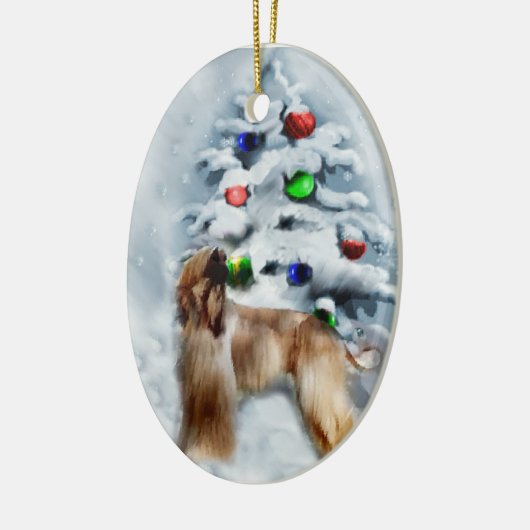 Afghan Hound Christmas Gifts Ornament (Links)