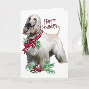 Afghan Hound Christmas-Kaart Feestdagen Kaart