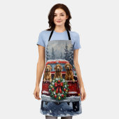 Afghan Hound Christmas Red Truck Holiday Schort (Gedragen)