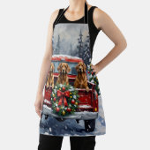 Afghan Hound Christmas Red Truck Holiday Schort (Insitu)