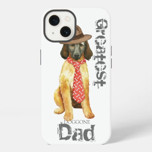 Afghan Hound Dad iPhone Hoesje (Achterkant)