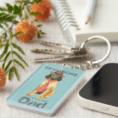 Afghan Hound Dad Sleutelhanger (Voorkant Rechts)