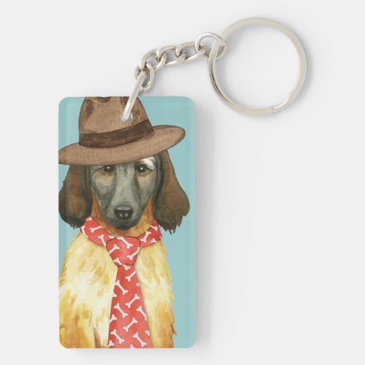 Afghan Hound Dad Sleutelhanger (achterkant)