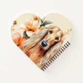 Afghan Hound Dog and Peach Lilies Notitieboek (Achterkant)