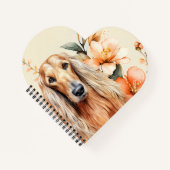 Afghan Hound Dog and Peach Lilies Notitieboek (Voorkant)