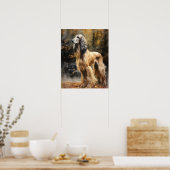 Afghan Hound Dog Art Print Poster (Keuken)
