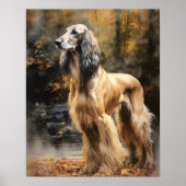 Afghan Hound Dog Art Print Poster (Voorkant)