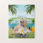 Afghan Hound Dog Camping Legpuzzel (Verticaal)
