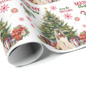 Afghan Hound Dog Holiday Tree Cadeaupapier (Rol Hoek)