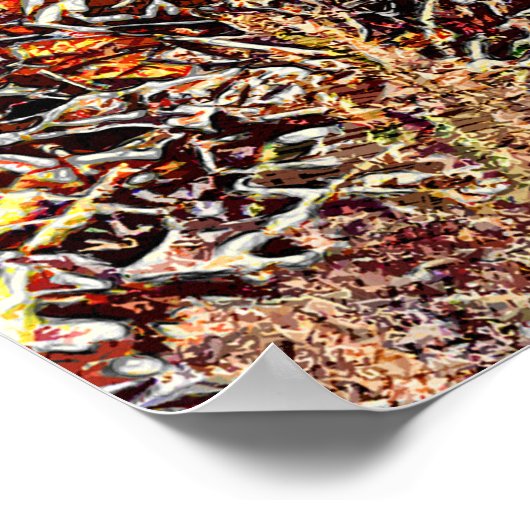 Afghan hound dog in the forest poster (Hoek)