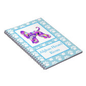 Afghan Hound Dog Kisses Silhouet Blauw PPY&B Notitieboek (Rechterzijde)