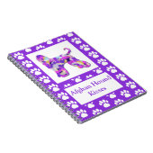 Afghan Hound Dog Kisses Silhouet Leuke PPY&B Notitieboek (Rechterzijde)