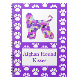 Afghan Hound Dog Kisses Silhouet Leuke PPY&B Notitieboek