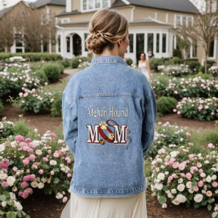 Afghan Hound Dog Mam Denim Jacket