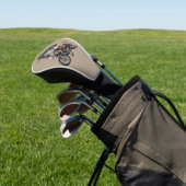 Afghan Hound Dog, muscular, tattooed, bodybuilder  Golfheadcover (Insitu)