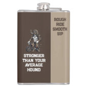 Afghan Hound Dog, muscular, tattooed, bodybuilder Heupfles (Achterkant)