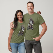 Afghan Hound Dog, muscular, tattooed, bodybuilder  T-shirt (Unisex)