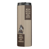 Afghan Hound Dog, muscular, tattooed, bodybuilder Thermosbeker (Achterkant)