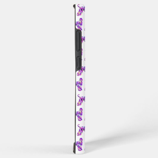 Afghan Hound Dog Paarse Silhouet Monogram Samsung Galaxy Hoesje (Rechterkant)