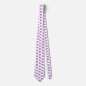 Afghan Hound Dog Silhouet Paarse Wit Stropdas (Voorkant)