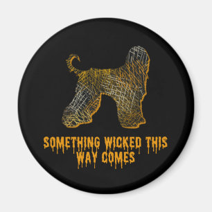 Afghan Hound Dog Silhouette Fun Halloween Magneet
