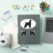 Afghan Hound Dog Silhouette Vinyl Sticker Set (iPad Cover)