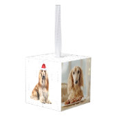 Afghan Hound Dog Two Photo Christmas Holiday Decoratie (Achter hoekig)